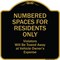 Signmission Designer Series-Numbered Spaces Residents Violators Will Be Towed Away At, 18" x 18", BG-1818-9942 A-DES-BG-1818-9942 - alternate 1